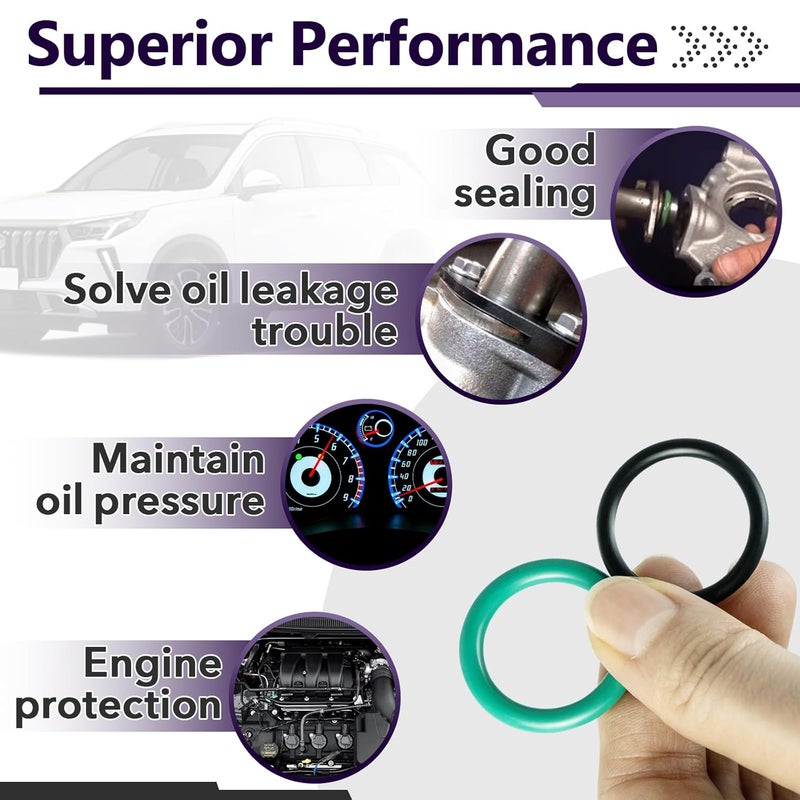 chaseroad 10 PCS M29517 Oil Pump Pickup Tube Seals Compatible with LS Engines 4.8, 5.3, 5.7, 6.0, 6.2,LS1, Premium Rubber 12584922 Oil Pump O Ring, Oil Pickup Tube Ring Replacement for LS to Prevent Oil Leakage - Image 4